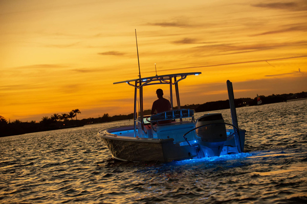 boat sporting waterproof LED strip lights from Apex Lighting